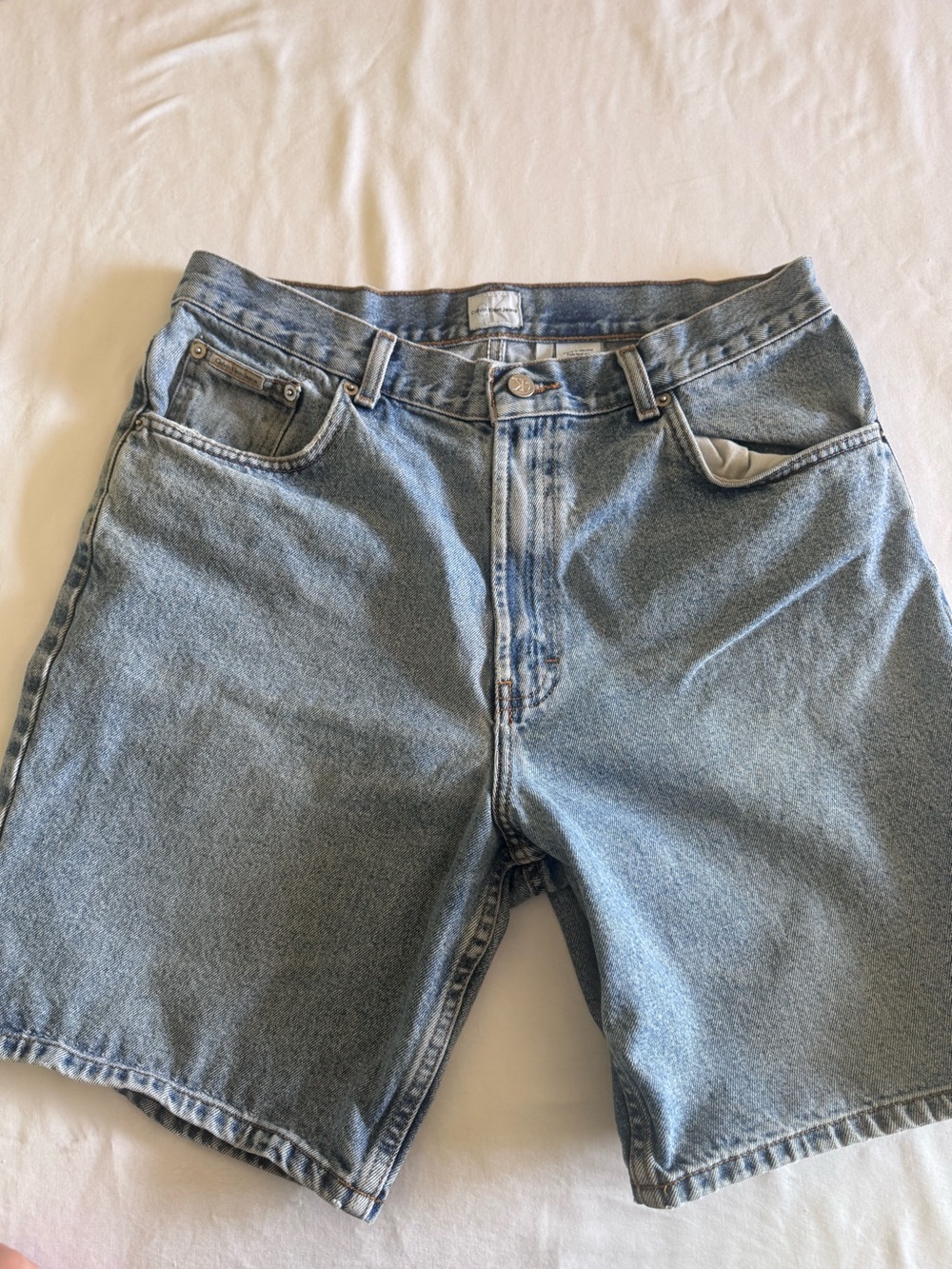 Classic Light Blue Denim Men's Shorts